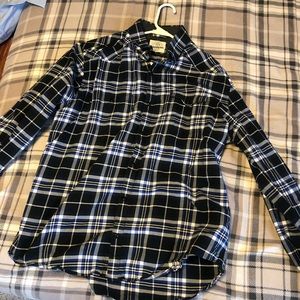 Express l/s button/snap fitted shirt XL